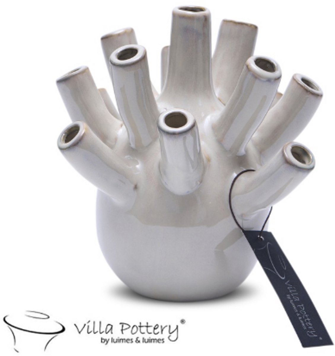 Vaas - Villa Pottery - Woondecoratie - Keramiek - Decoratie - Voorjaarscollectie - Waterdicht - Pinokkio 1_1 White