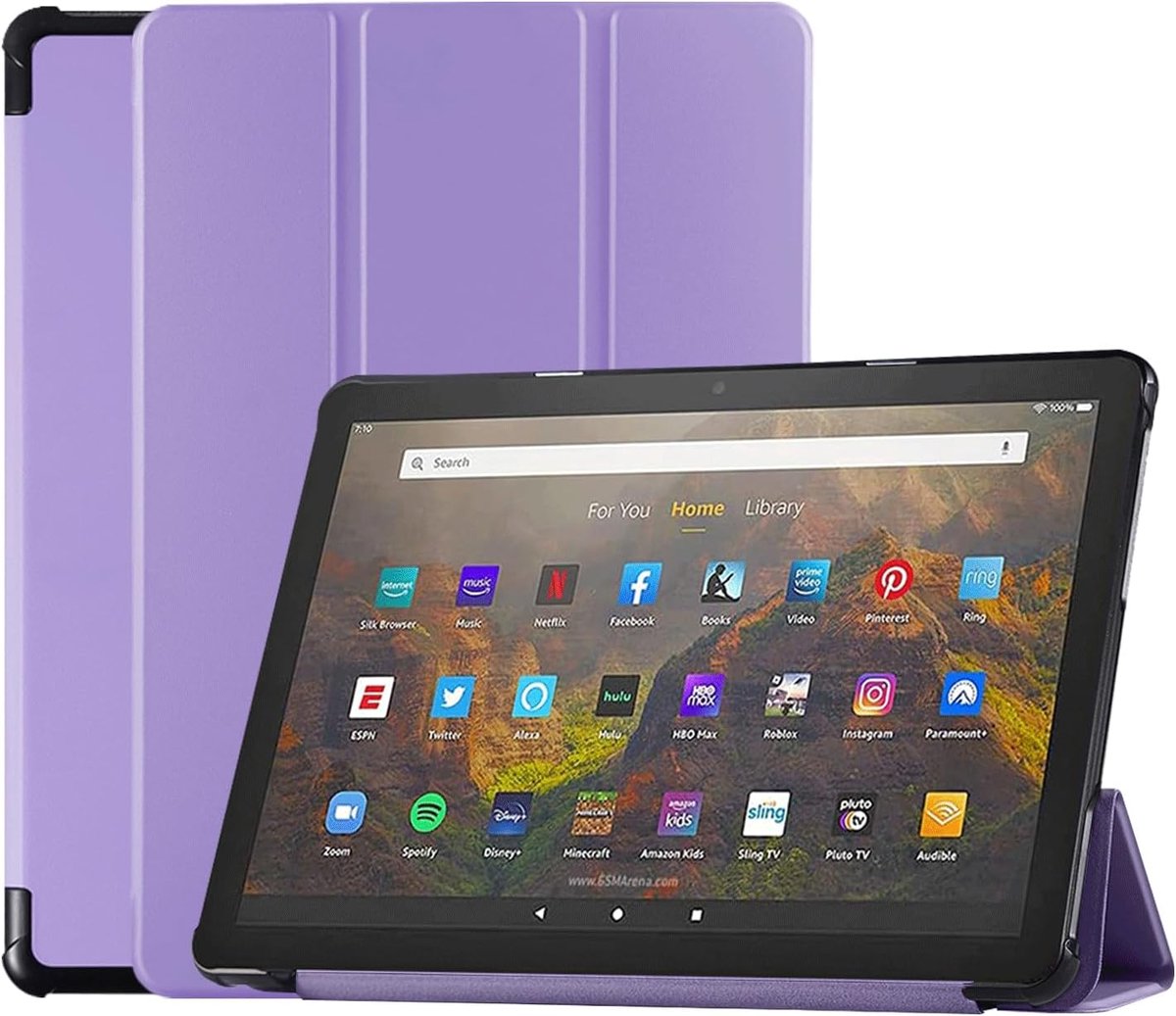 SnelShoppen - Shockproof PU Leather Case voor Fire HD 8 Tablet (12th/10th Gen 2024/2022/2020) - Slim, Lichtgewicht Beschermhoes voor Fire HD 8/Plus/Ki