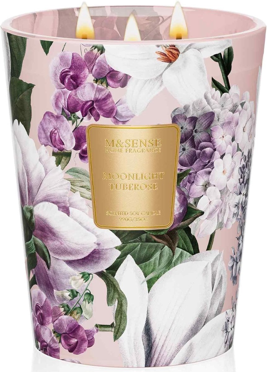 SnelShoppen - Grote Geurkaars 35oz met 3 Lonten, Natuurlijke Soja, 150 Uur Brandtijd, Aromatherapie Geurkaars voor Thuis, Perfect Cadeau voor Vrouwen,