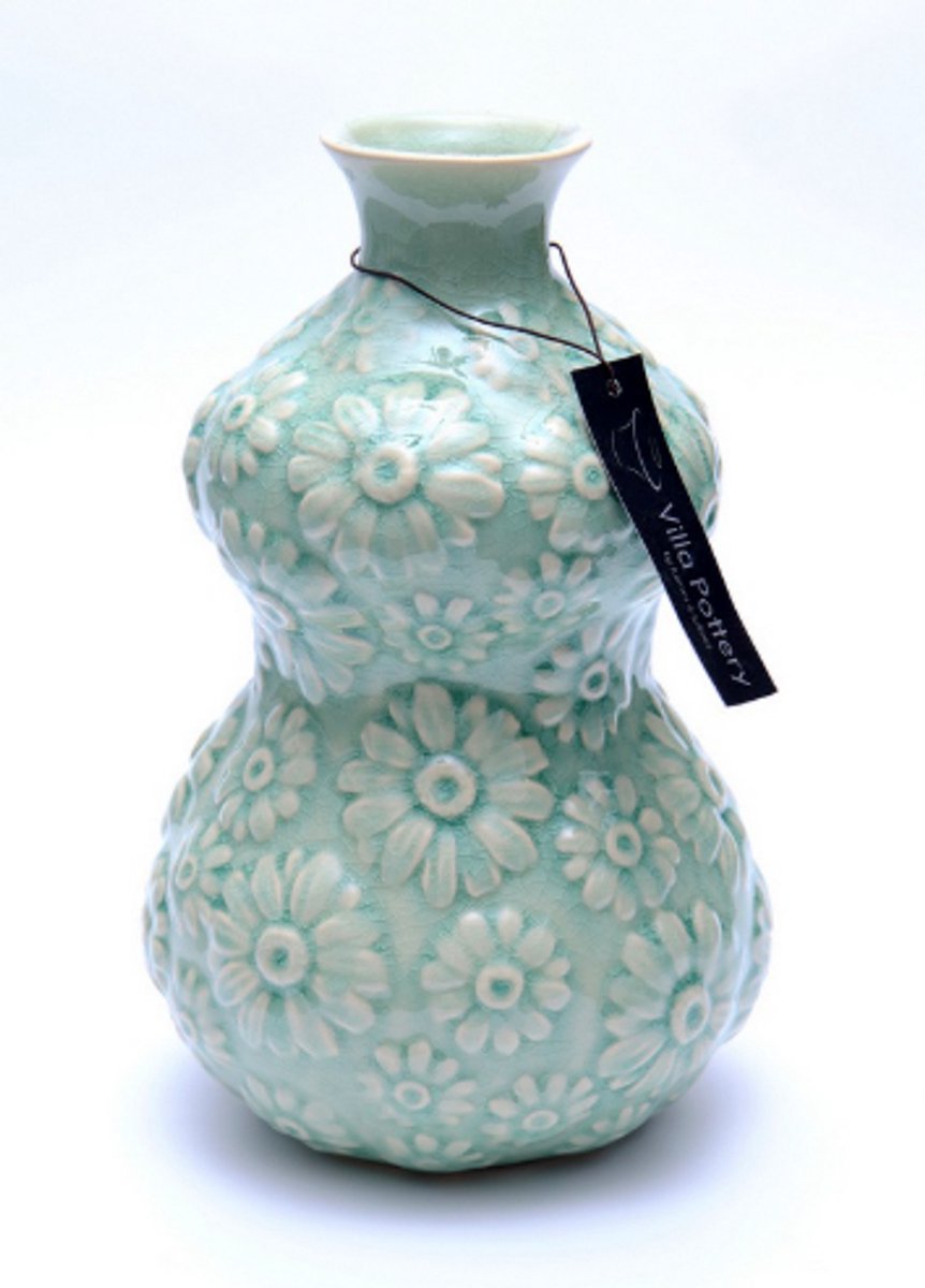 Vaas - Villa Pottery - Decoratie - Woondecoratie - Keramiek - Moederdag - Waterdicht - Bloom y'r Room 1_3 Blue