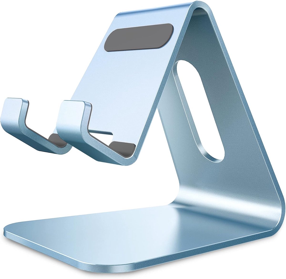SnelShoppen - Aluminium Smartphone Stand voor Desktop, Compatibel met Alle Smartphones, iPhone 15/14/13/12/11/SE, 4-8 Inch, E-reader, Ideaal voor Thui