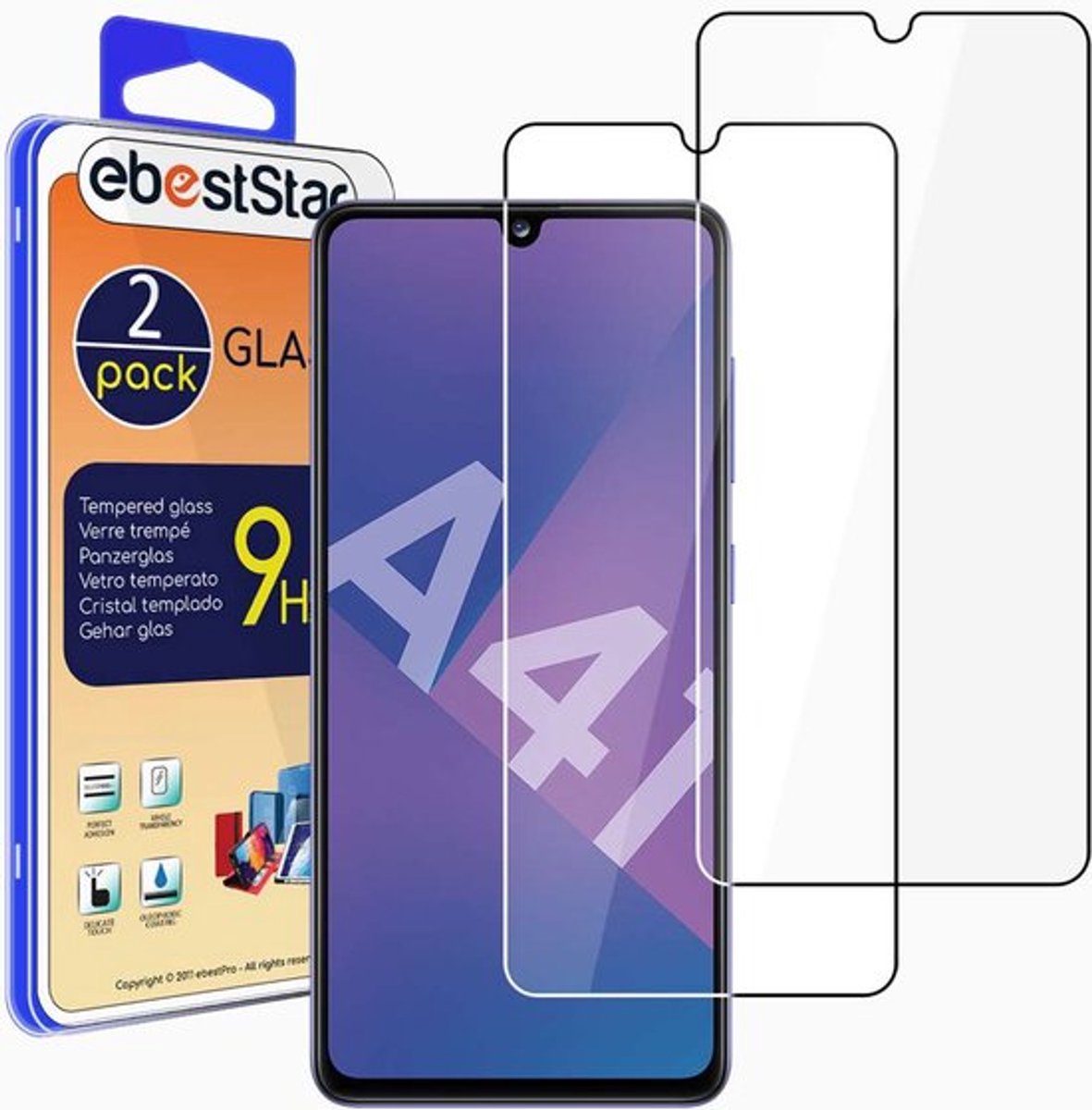 ebestStar - {2 Stuks} Gehard glas geschikt voor Samsung Galaxy A41, Screen Protector Cover, Schermbeschermer Tempered Glass