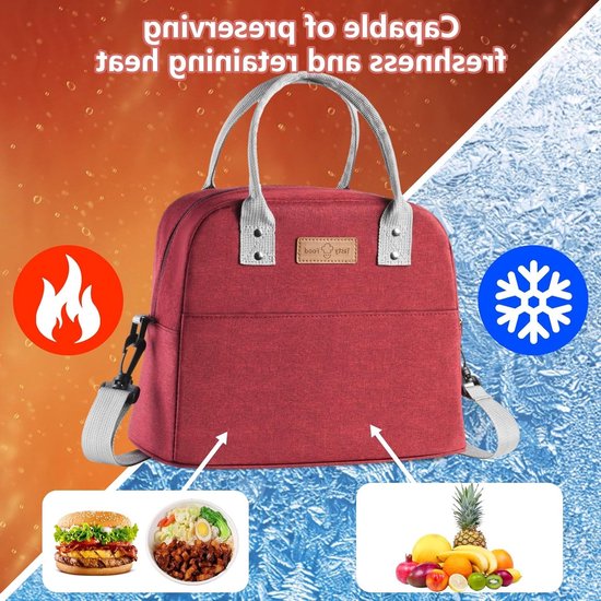 Isolatie Lunchtas - houden warm en vers - ruime capaciteit - waterdicht van Merkloos — afbeelding 2