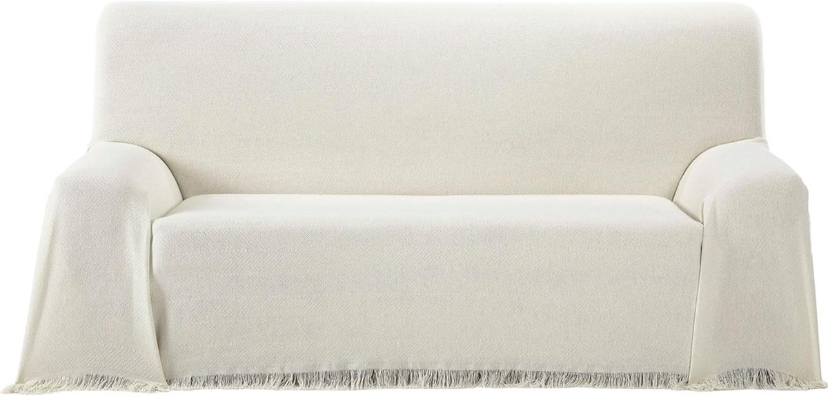SnelShoppen - Multifunctionele Bedsprei 300x260 cm - Zachte Organic Katoenen Dekbedovertrek - Ideaal als Sofakleed, Picknickdeken, Tafelkleed, Natuurl