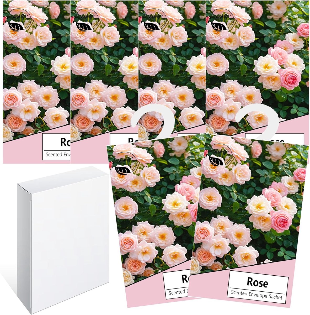 SnelShoppen - 6 Stuks Geurzakjes voor Wastrommel en Kledingkast - Natuurlijke Geurzakken met Rozen en Meer - Geurige Fresheners voor Kasten en Kleding