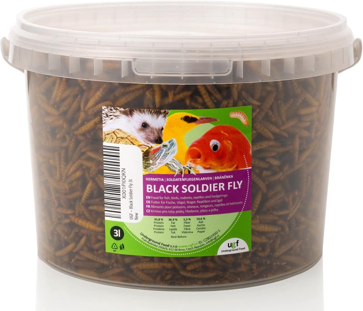 SnelShoppen - Drogen Larven van de Zwarte Soldaat - 430 g Insectenvoeding voor Vogels, Schildpadden, Ratjes, Egels en Hamsters - Rijk aan Calcium en E
