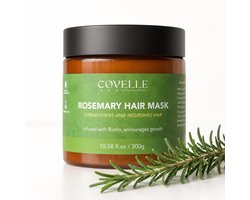 Covelle - Rozemarijn Haarmasker - Wondermiddel - Haargroei - Haarvoeding - Hoofdhuid - Curly Girl - CG methode approved - haarmasker beschadigd haar