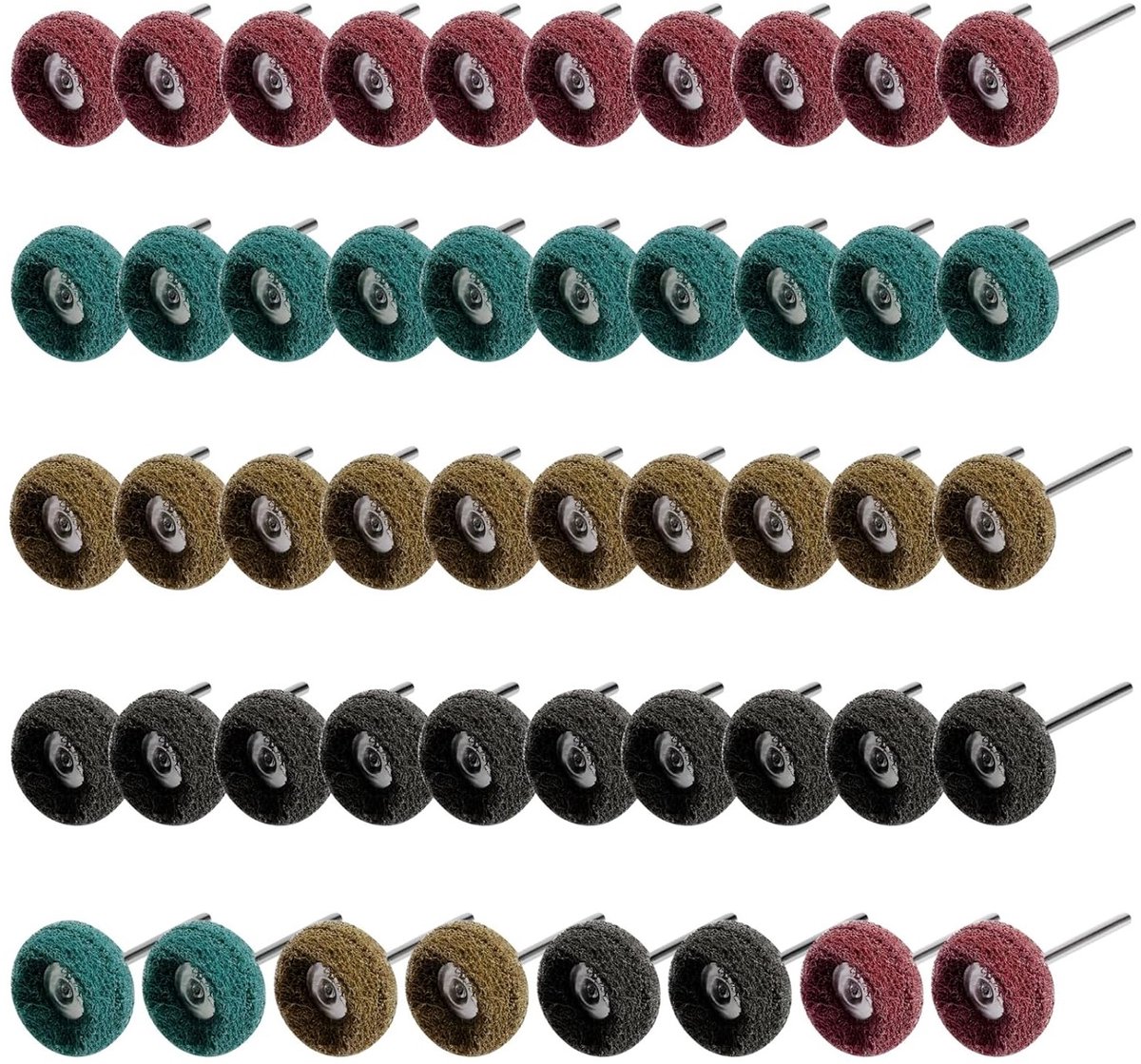 Schuurdiscs 48 stuks - diverse korrel 80/150/240/300 - voor hout en metaal - hoge efficiëntie - ShopVlot