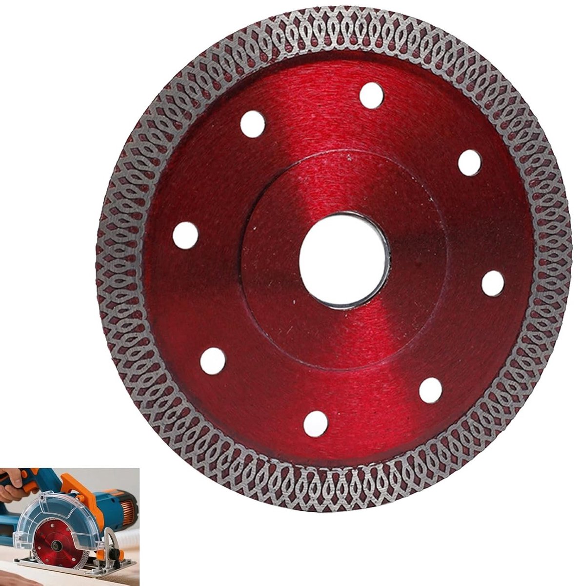 Diamantschijf voor tegels 125 mm x 22,22 mm - Extra dunne schijf voor keramiek, marmer en natuursteen, ideaal voor renovatiewerk en nauwkeurig snijden