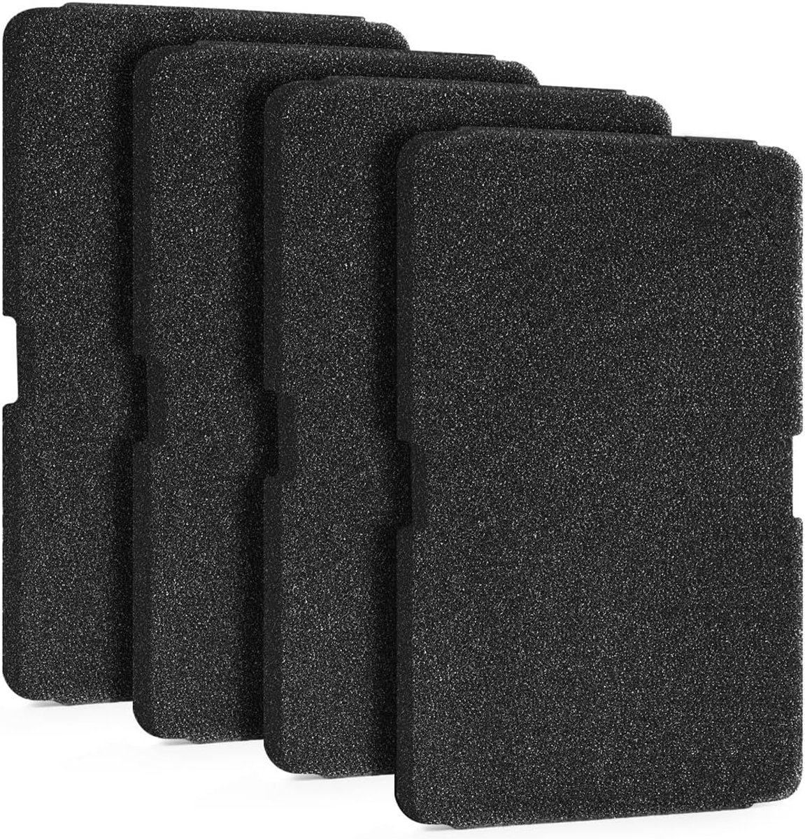 SnelShoppen - Pack van 4 Sponsfilters voor Wasdrogers, 244 x 155 mm Lintfilter voor Warmtepomp en Condensdrogers, Compatibel met Diverse Modellen