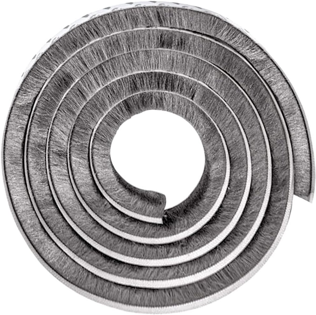 SnelShoppen - 10m Zelfklevende Sealing Brush, Geluiddicht en Winddicht, Dichtstrip voor Deuren en Ramen, Grijs, 9x23mm, Ideaal voor Geluidsisolatie en