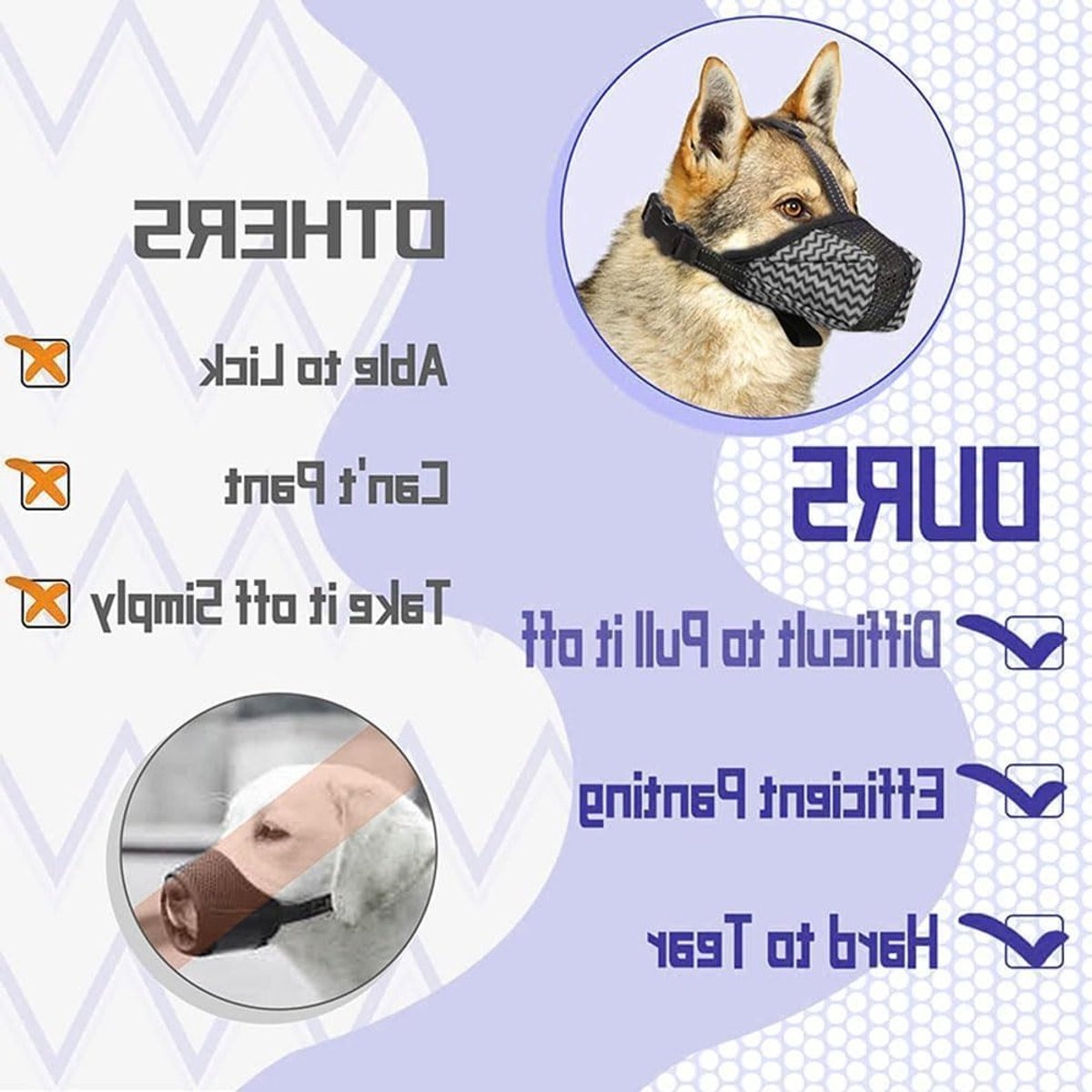 Honden muilkorf - Anti-bijt masker - Veiligheid en comfort - Ademend net ontwerp - Maat XL - Grijs