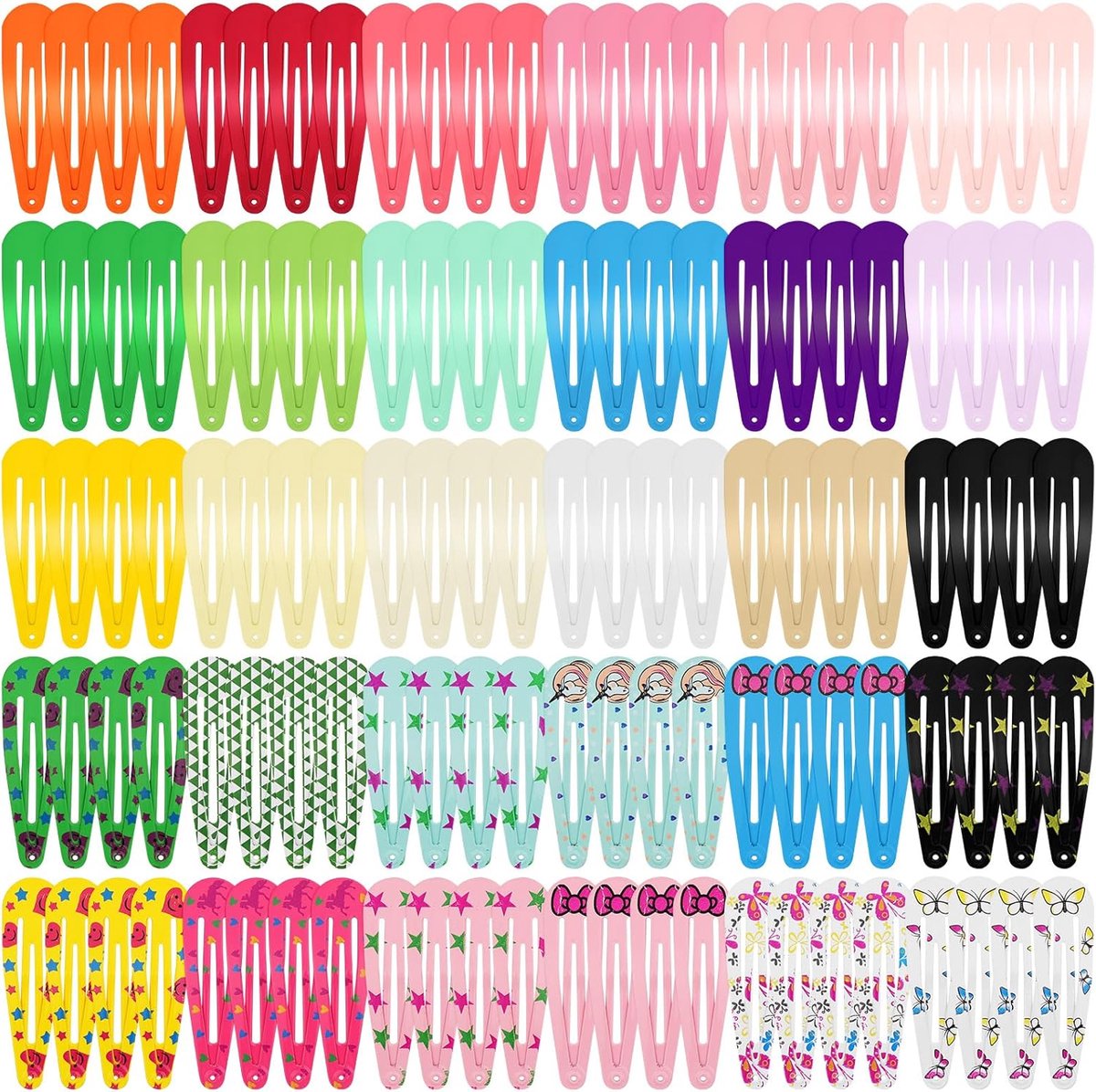 SnelShoppen - 120 Stuks Haarclips voor Meisjes 3 cm - Metalen Haarspeldjes, Geen Slip, Schattige Clips voor Kinderen, Baby's, Feestdagen, Halloween, K