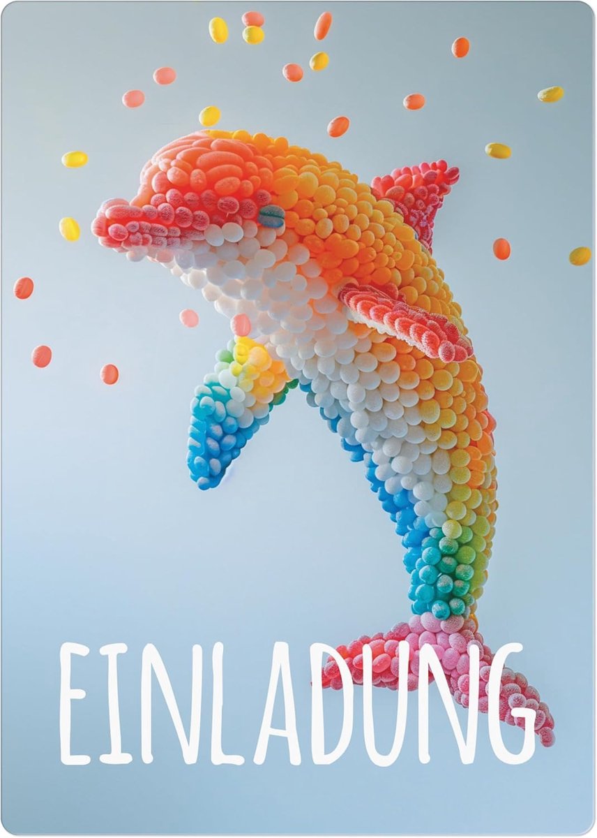 SnelShoppen - 12 x Kinderen Verjaardagsuitnodigingen Kaarten met Dolfijnen Thema, Perfect voor Feestjes, Kleurrijk en Betoverend, Ideaal voor Jongens