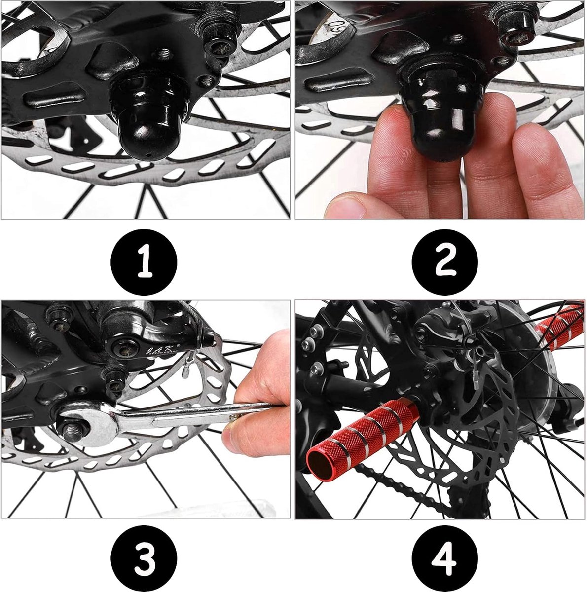 SnelShoppen - 2 Stuks BMX Stunt Pins Aluminium Voetsteunen Fietspennen Hoogwaardige Fietsaccessoires 10cm x 2.8cm