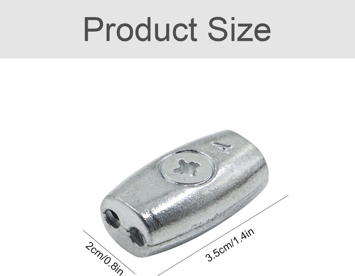 SnelShoppen - Pack van 6 Kabelclips, Eivorm, Zinklegering, Voor 4 mm Dikte Kabels, Perfect voor Kledinglijnen, Muggenhorren en Zonnezeilen