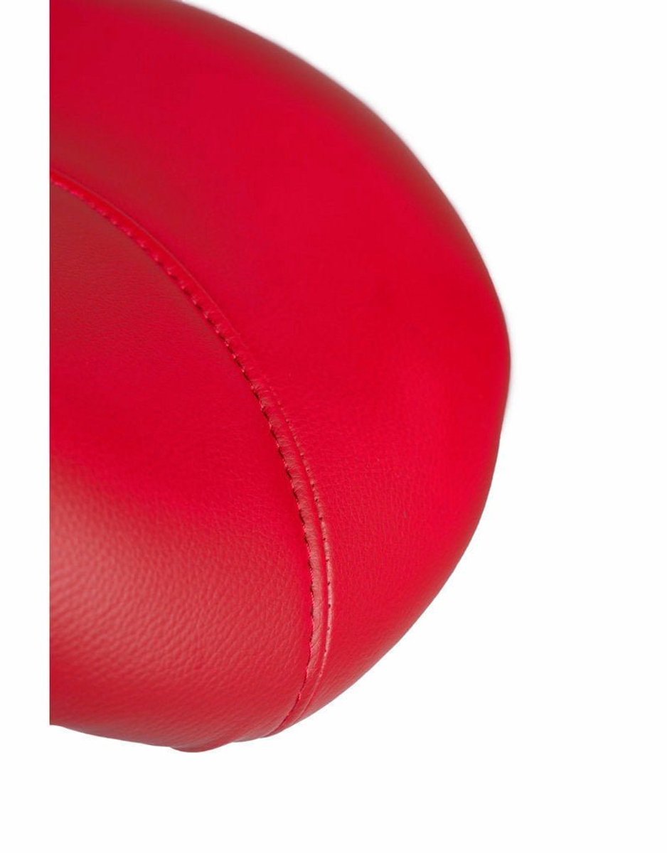 Ergonomische Zadelkruk Rood met Rugleuning – Verstelbare Zadelstoel met Wielen – Comfortabele Werkkruk voor Salon, Kappers & Thuis - Zithoogte 50-68cm