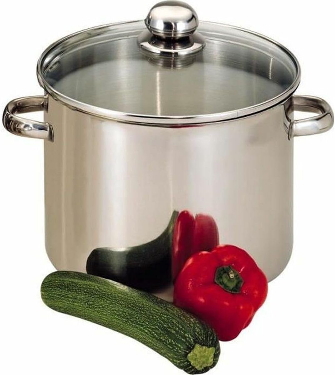 SnelShoppen - Catering Opslagpot met Deksel 16L, RVS, 30 cm, Voor Keuken, Feesten, Inductie, Aluminium, Stoomgat, Geschikt voor Alle Warmtebronnen
