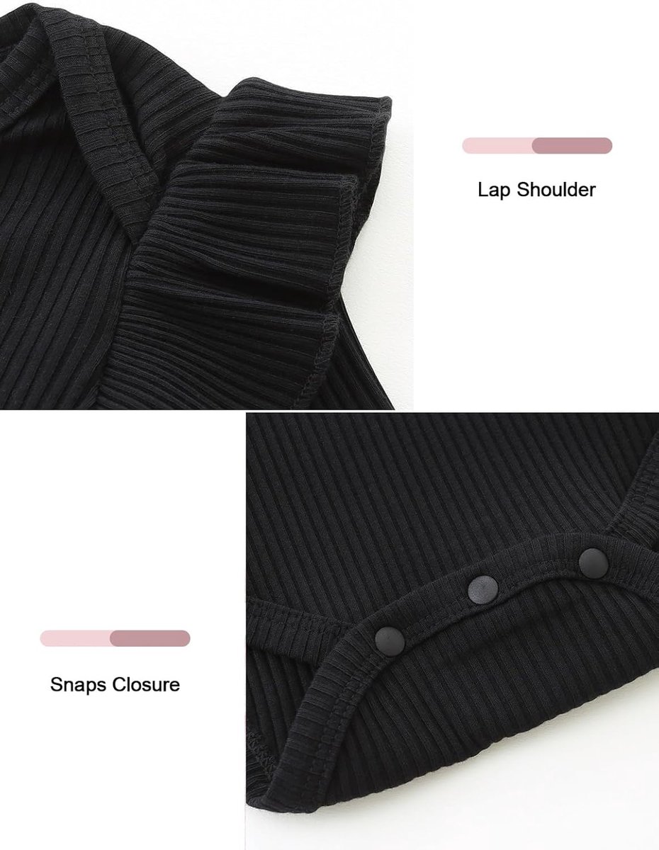 SnelShoppen - Baby Girl Kledingset, Lange Mouwen Warme Romper + Geprinte Broek + Haarband, Baby Meisjes Kleding Outfit 6-9 Maanden, Zachte Katoen Poly