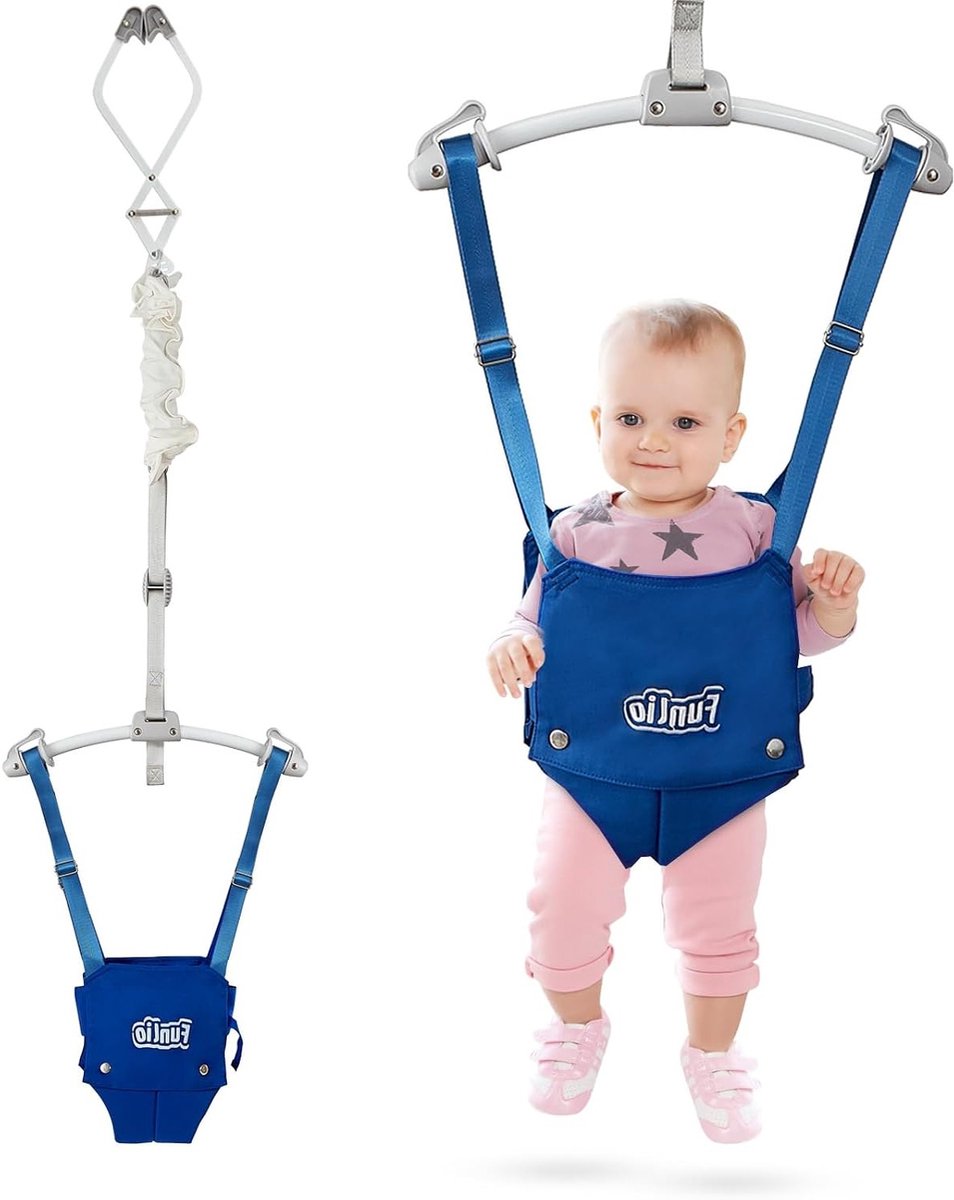 Baby Door Jumper voor 6-24 maanden, verstelbare schommel met sterke veer en deurclip, draagbare springer voor peuters tot 18 kg