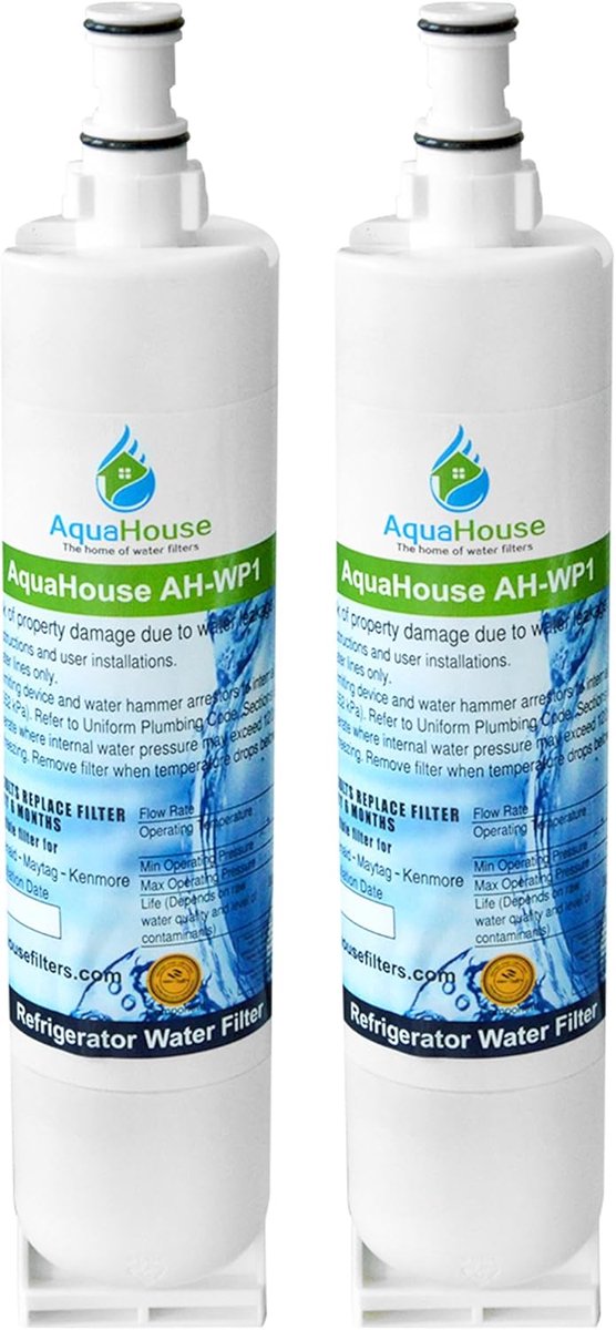 SnelShoppen - 2 x Compatibele Waterfilter voor Koelkast - AH-WP1 Geschikt voor Diverse Modellen - Verwijdert Onzuiverheden - Ideaal voor Keuken Gebrui