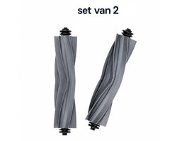 PolkaHome® Hoofdborstel geschikt voor Dreame Robotstofzuigers – 2 Stuks – Rubberen V-vormige Rolborstel – Geschikt voor X40, L40 en L10s Serie