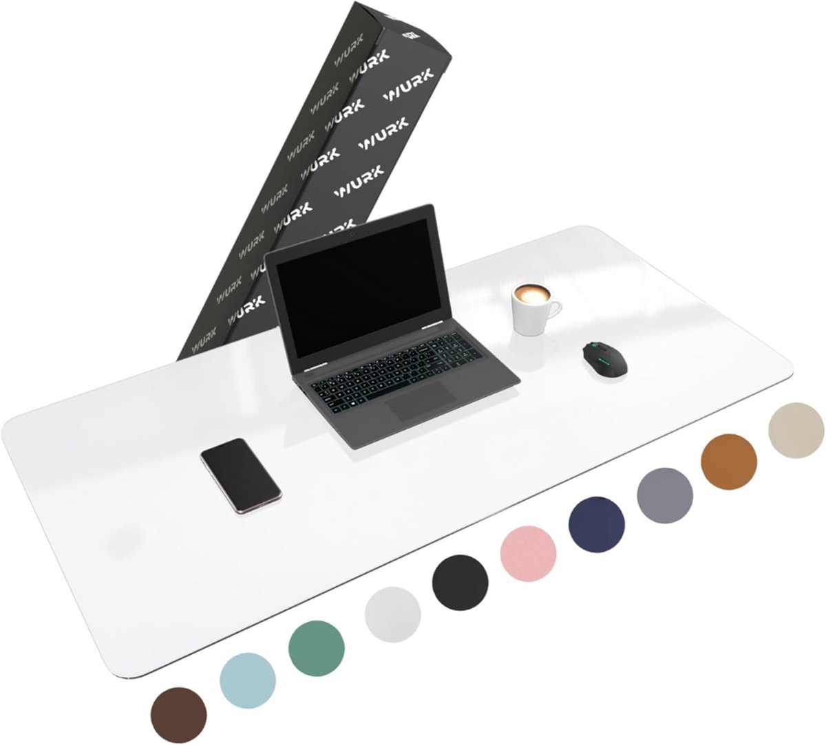 Thijox - Bureau-onderlegger XXL 120x60 cm, Transparant, Antislip Muismat, Grote Bureaumat van Premium Kwaliteit, Ideaal voor Kantoor en Thuiswerkplek
