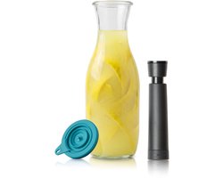 Airtender Fast Limoncello Maker 1000ml | Vacuüm Limoncello Karaf van glas | Vacuümdeksel + GRATIS -pomp | 10x sneller de allerlekkerste Limoncello! | Versnel met vacuüm de infusie (klaar in 2 dgn i.p.v. 20 dgn ) en verbeter de smaak