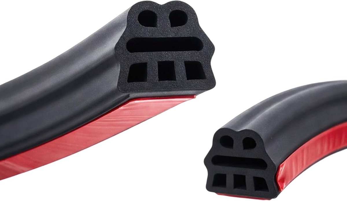 SnelShoppen - 5M Deurafdichting Zelfklevend Rubber, Geluidsreductie en Geluidsisolatie, Waterdichte Afdichting voor Deuren en Ramen, Universele Pasvor
