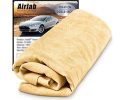 SnelShoppen - Airlab Raam Leer Auto Schoonmaakdoek 50 x 40 cm Echt Leer voor Auto en Motor - Ideaal voor Ramen en Interieur