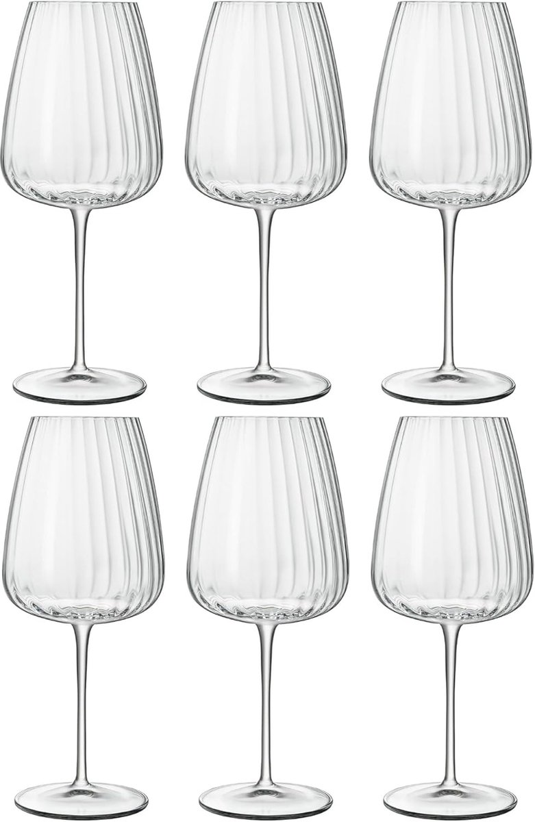SnelShoppen - Set van 6 Rood Wijnglazen - 70 cl - Hoogwaardige Geluidsglas - Perfect Transparant - Ideaal voor Feesten, Diner, Tuin en Keuken