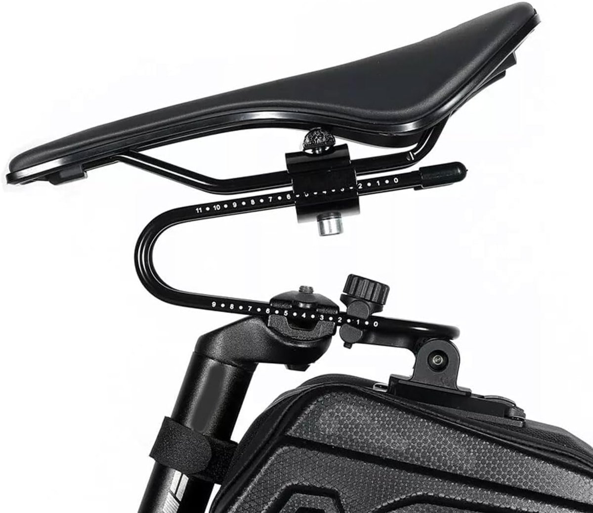 SnelShoppen - Fiets Zadel Demper Schokabsorber voor Mountainbike en Buitensportfiets - Hoogwaardige Aluminium Shock Absorber - Zwart - Effectieve Turb
