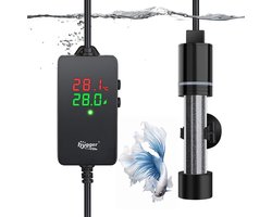 SnelShoppen - Dompelbare Aquariumverwarming 50W met Thermostaat, Verstelbaar van 15-34 °C, Geschikt voor Vissen en Schildpadden, Tot 38L - Kwar