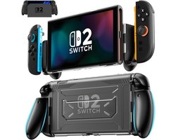 SnelShoppen - Dockable Grip Case voor Switch 2 - Ergonomische Antislip Beschermhoes met Joy Controller Quick-Release Design - TPU Hard Shell Handheld
