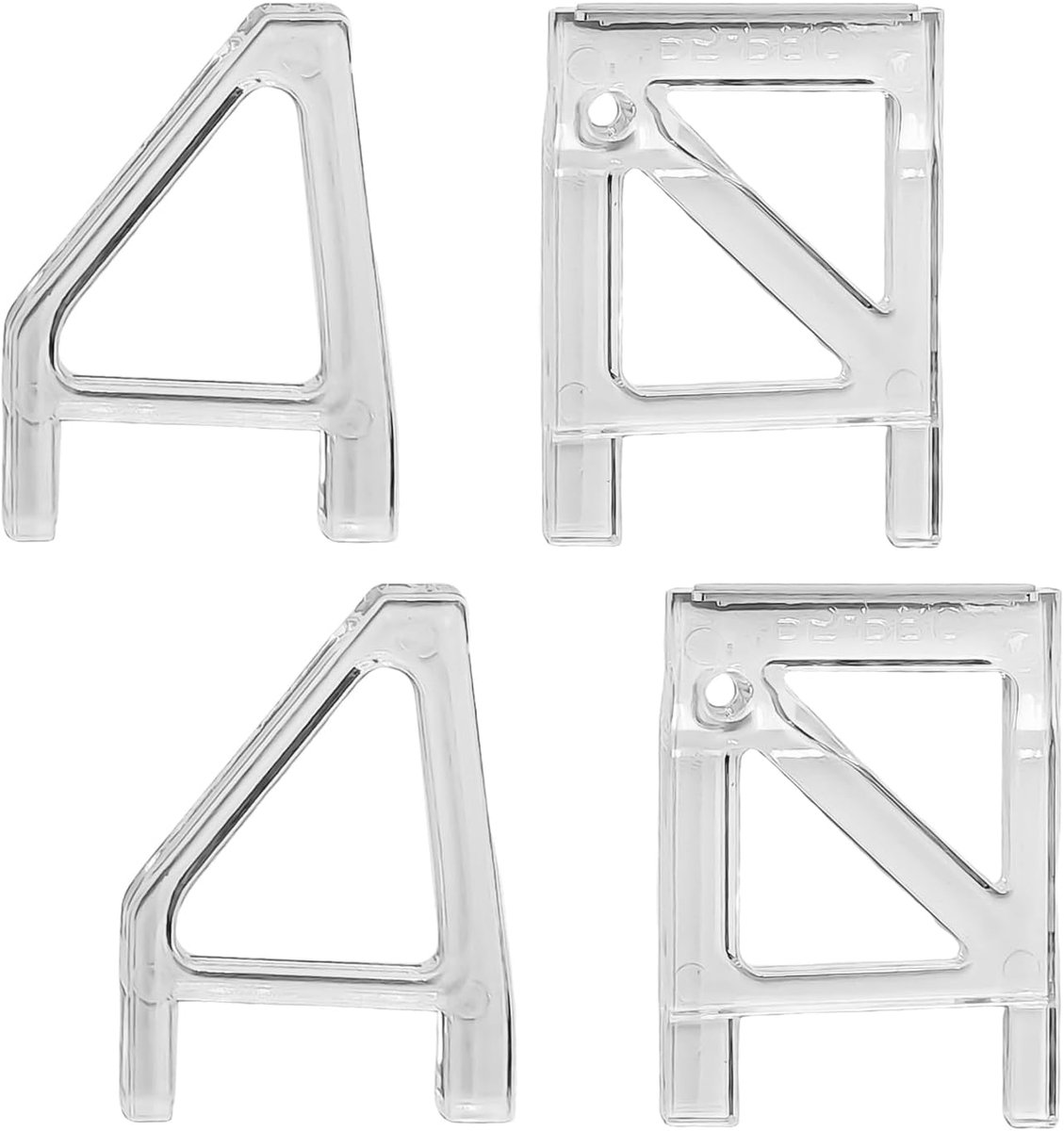 SnelShoppen - 4 Stuks PS5 Horizontale Steunen, Desk Stand, Stabiele Basis, Acryl Ondersteuning, Accessoires voor PS5 Pro, Transparant, 6 cm