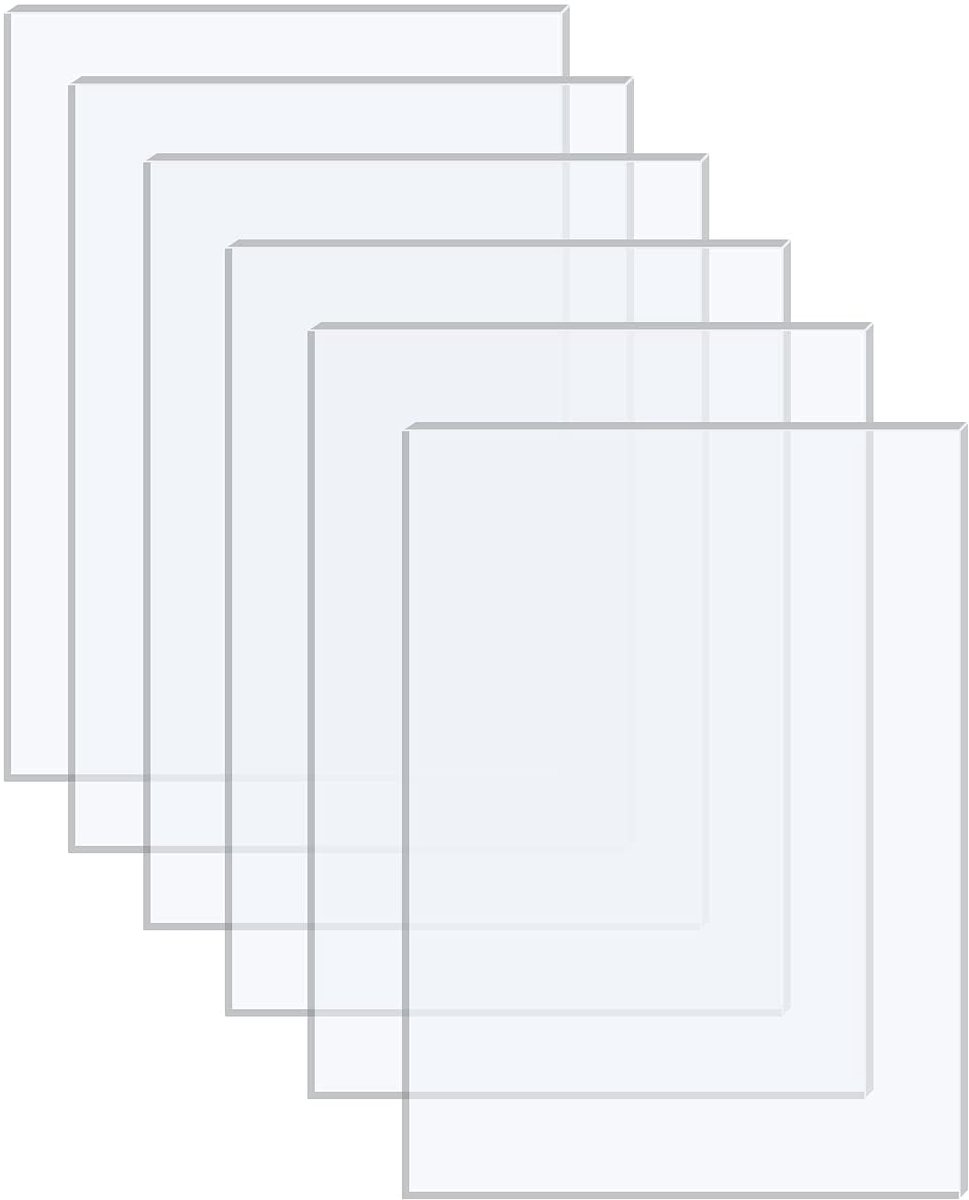 SnelShoppen - 6 Stuks Transparante Acrylaatplaten 29.7x42cm (1mm) Voor Foto's, DIY Projecten, Schilderen, Duidelijke Perspex Platen A3