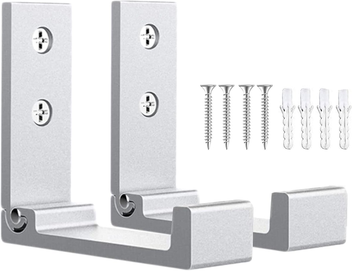 SnelShoppen - Inklapbare Wandhaken Set van 2 - Vouwhaken Tot 15kg - Wandgemonteerde Heavy Duty Aluminium Legering - Roestvrij en Waterdicht - Voor Jas