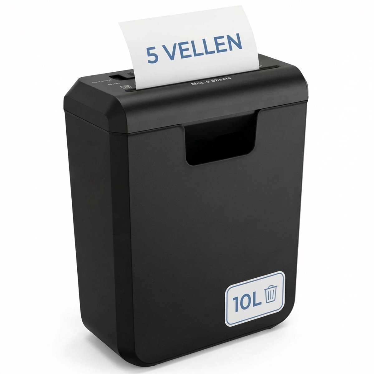 Papierversnipperaar – 10L – 5 A4 vellen – Creditcard Vernietiger – Zwart
