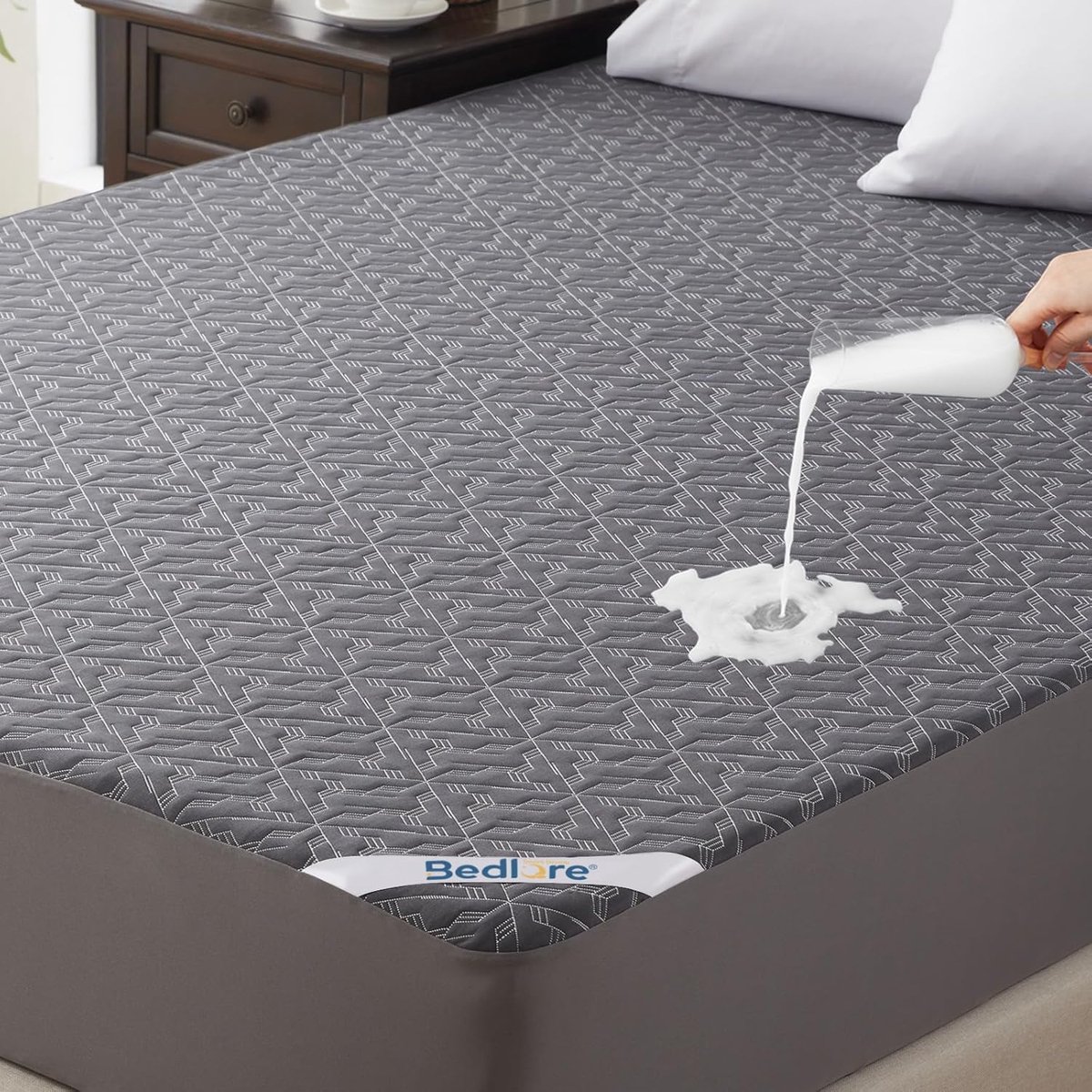 SnelShoppen - Waterdichte Matrassenbeschermer, Geluidsloze Matrassenbeschermer, Geschikt voor 90x200 cm, Ideaal voor Kinderen, Camping en Thuisgebruik