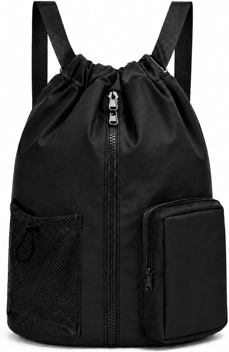 SnelShoppen - Vrouwen Sporttas 20 Liter - Zwarte Zwemrugzak, Fitness Gymtas, Sportrugzak voor Yoga, Tennis, Wandelen, Casual Gebruik