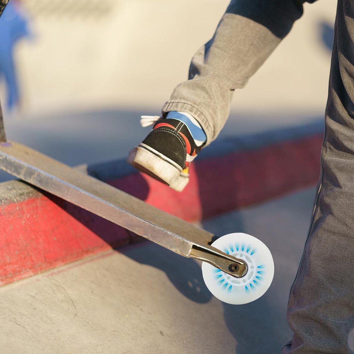 Inline skate wielen - PU wielen rolschaatsen - Soepel rijden - Lichtgevend zonder batterijen - 76 mm - Zwart transparant