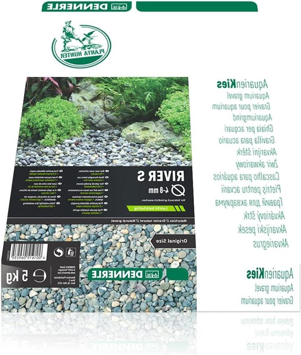 Natuurlijk grind - Aquarium bodem - Aquarium inrichten - Biofunctie aquarium - 4-12 mm - Grijs mengsel