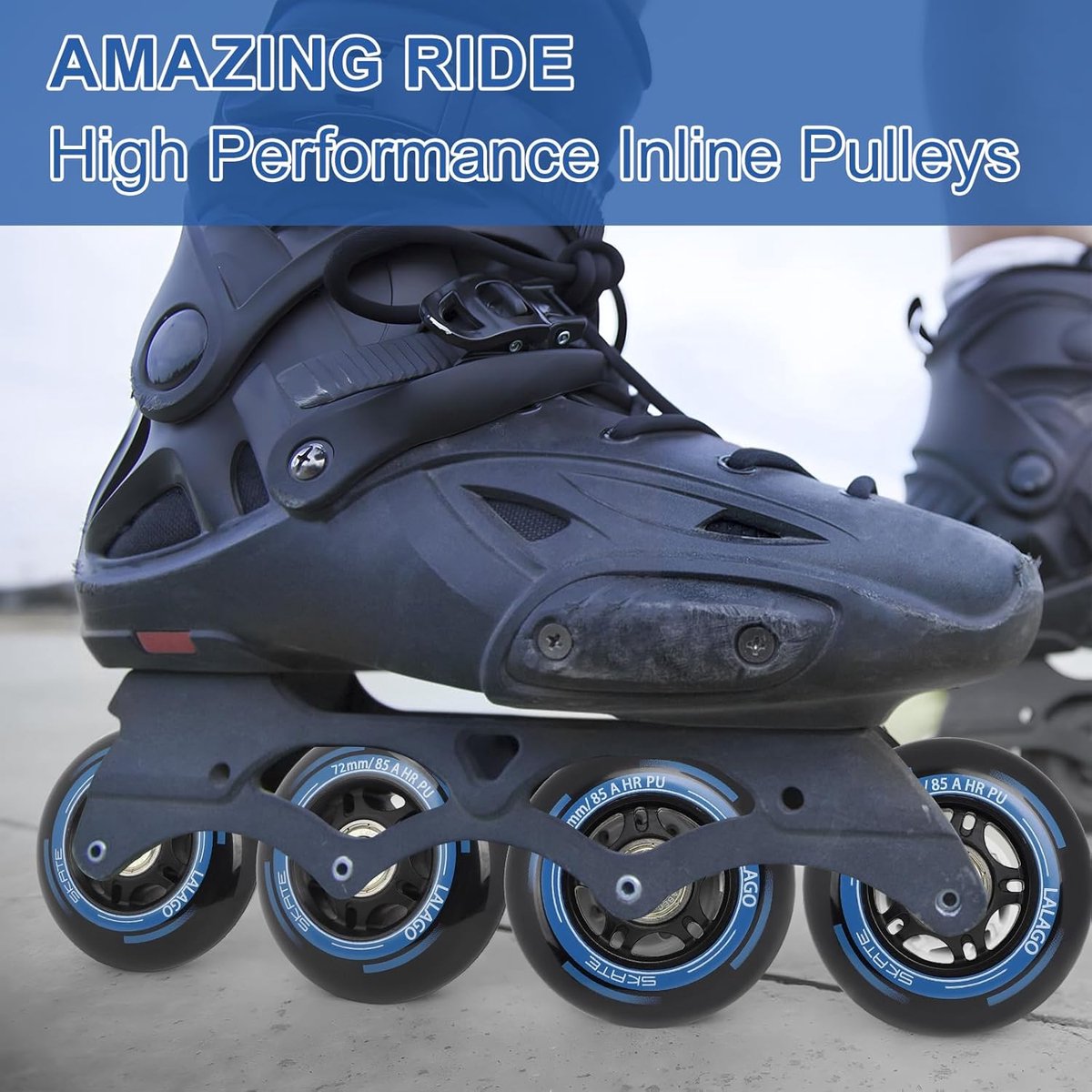 Inline skate wielen - Skeelerwielen rolschaatswielen - Snel rijden - Met ABEC 9 lagers - 72 mm 8 stuks