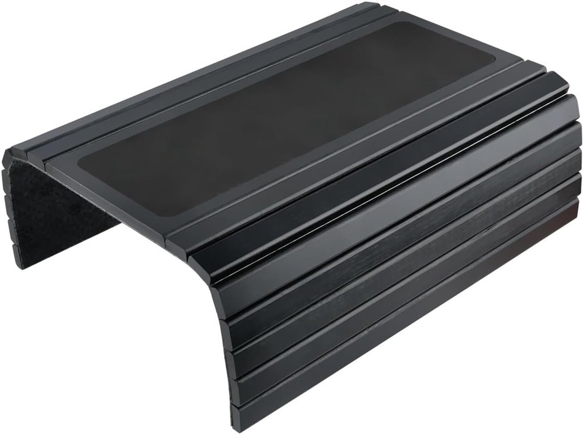 Flexibele Sofa Tablet van Hout voor Armleuning, Organizer voor Sofa Armsteun met Antislip Onderlaag en Praktische Opbergruimte