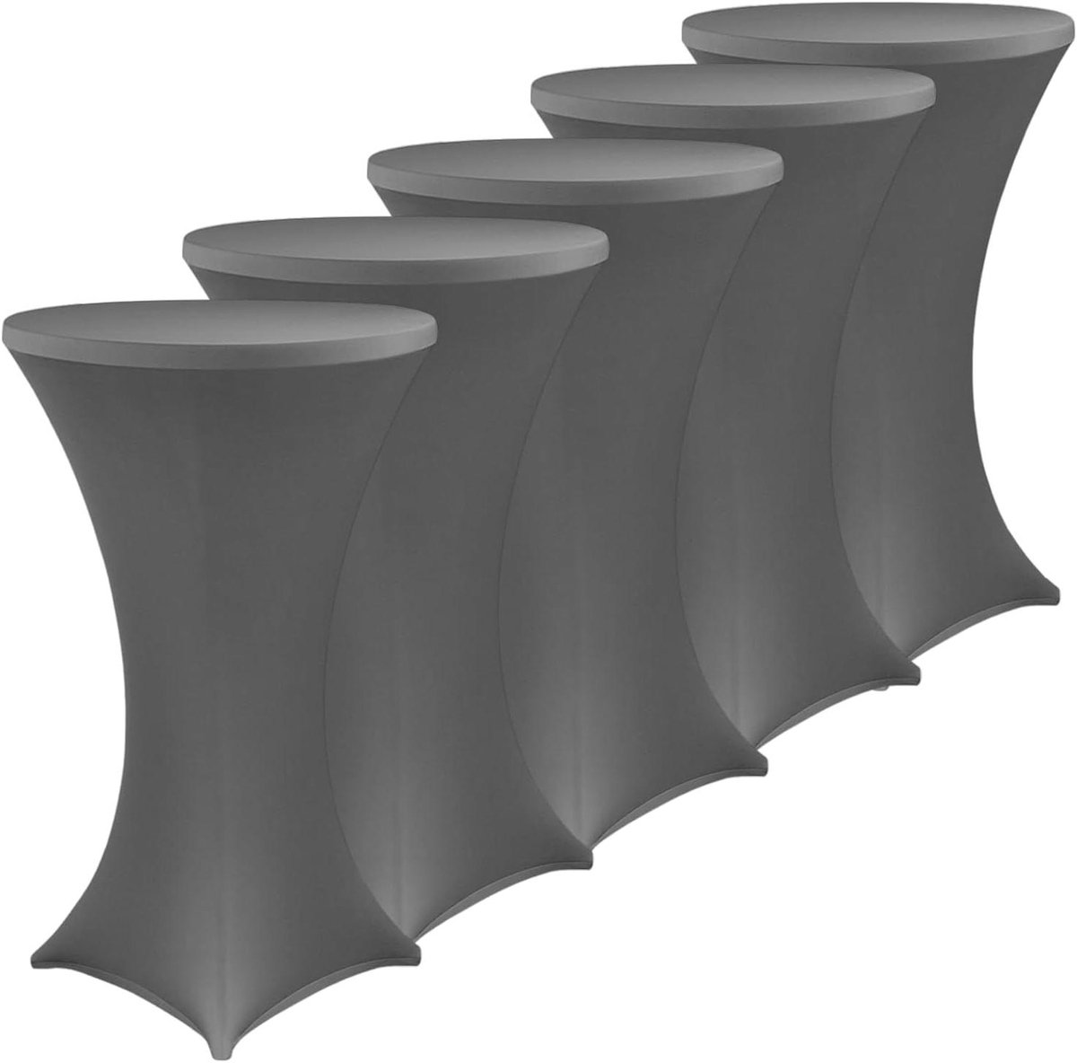 Staande Tafelhoes - Hoge Tafel - Evenementen Aankleden - Kreukvrij Materiaal - Ø 80-85 cm - Antraciet