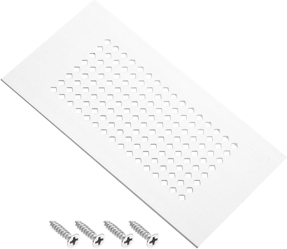 Ventilatierooster Rechthoekig Zilver Aluminium voor Kast, Keuken en Raam