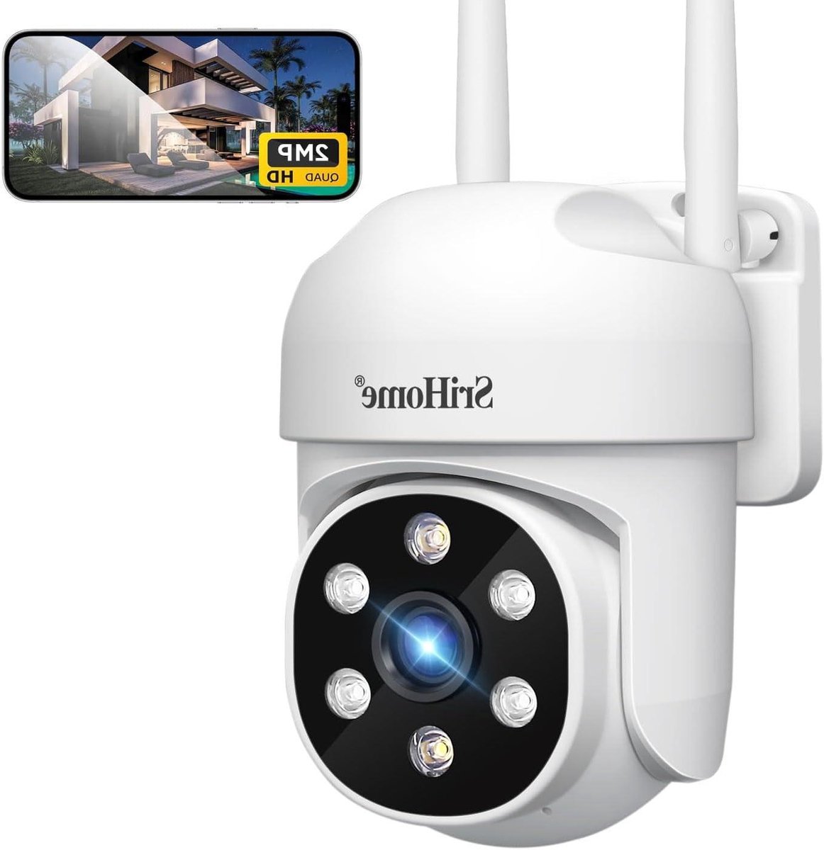 IP Camera - Beveiligingscamera Wifi - Huisbewaking - Humanoïde Detectie - 115 x 85 x 125 cm - Wit