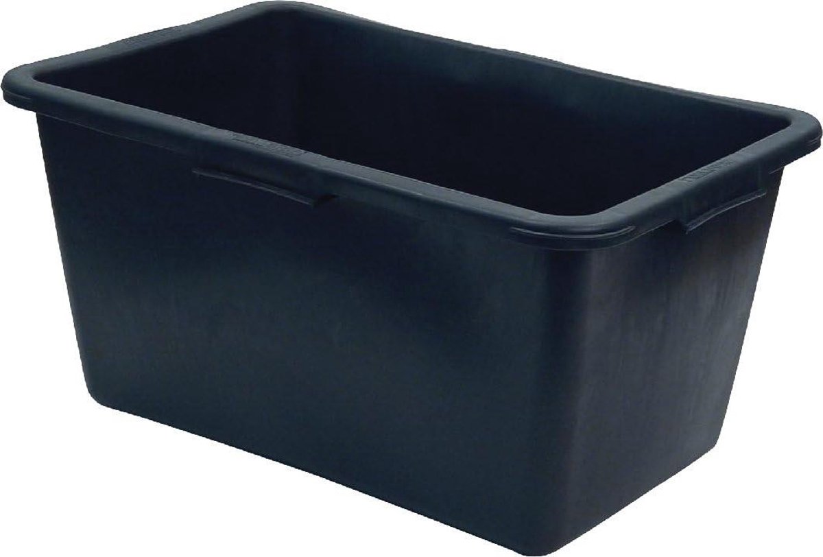 Metselwerkcontainer - Mortelbak Rechthoekig - Bouwplaats Organisatie - Vorstbestendig Materiaal - 45 liter - Zwart