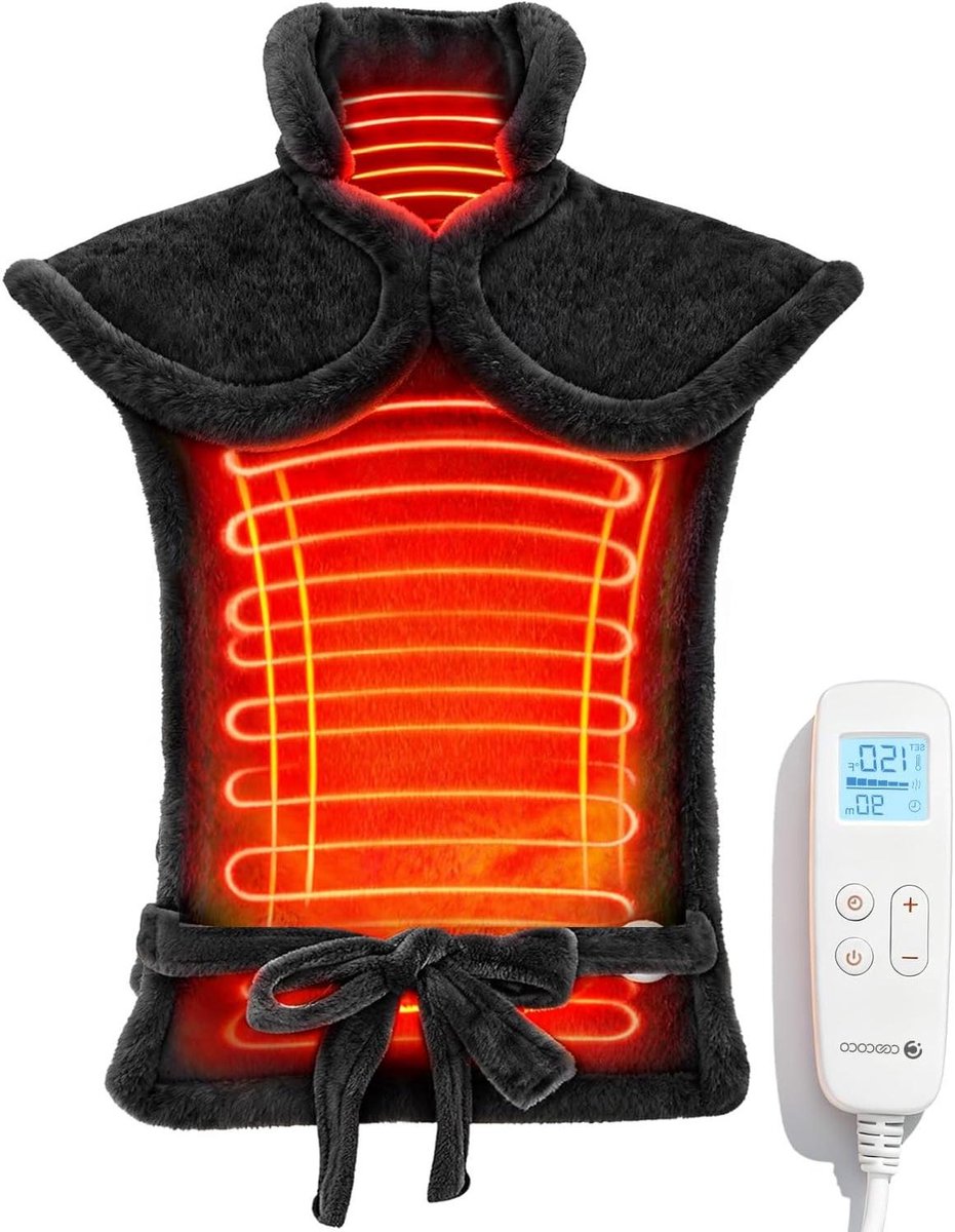 Verwarmingskussen XXL - Warmtekussen Pijnverlichting - Spierontspanning - Extra Groot Bereik - 61 x 94 cm - Eléc