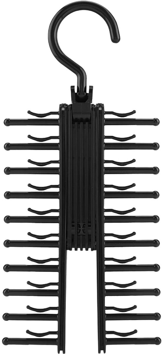 stropdas en riemhanger met 20 haken,Stropdasrek, Adlustable Cross X Tie Rack Belt Sjaals Hook Hanger Holder Organizer voor riemen, stropdassen en accessoires